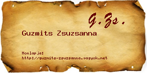 Guzmits Zsuzsanna névjegykártya